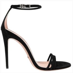 Gucci black suede heels